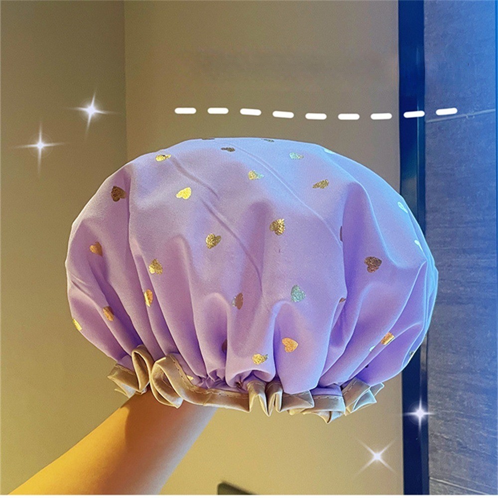 Touca de Banho de Camada Dupla Plastificada Moda Amor em Oferta na Shopee