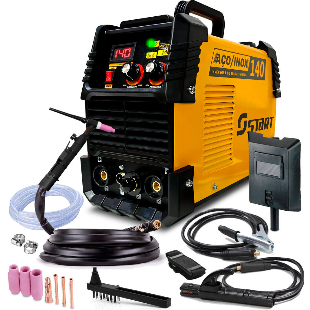 Maquina Inversora Solda 140a Mma Tig Aço Inox Cobre Titânio em Oferta na Shopee