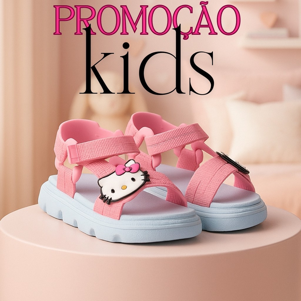 Sandália Papete Hello Kitty Infantil Super Leve e Antiderrapante em Oferta na Shopee