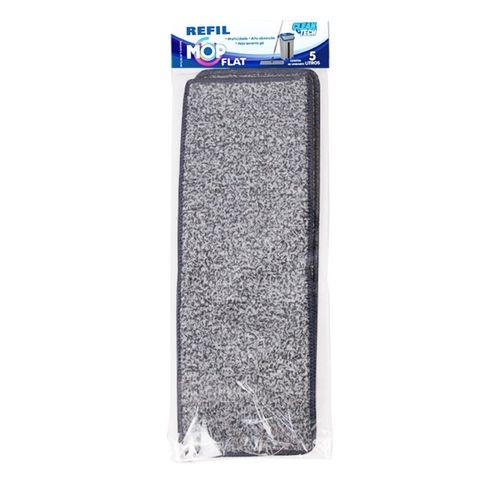 Refil Microfibra Mop Flat Lavável Uso Residencial Comercial Alta Absorção