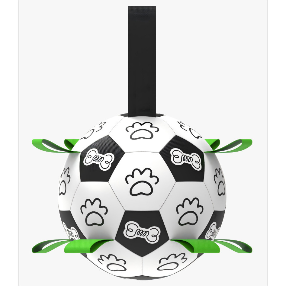 Bola De Futebol Para Cães Com Abas De Garra-Brinquedo Animais De Estimação PU Buscar Rebocador E Brincar Na Água