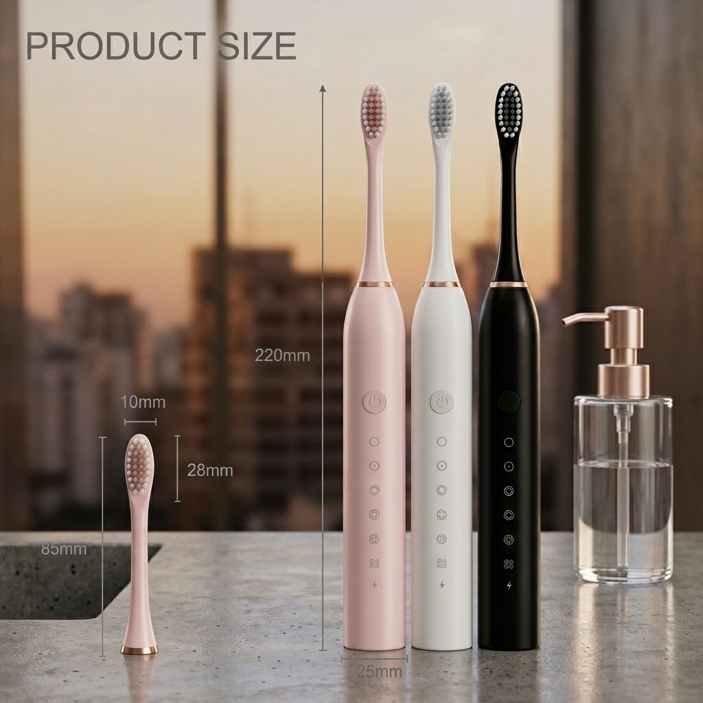 Escova Sônica Elétrica Clareador Dental Automático Conforto Gengiva Escovação Inteligente Pronta Entrega