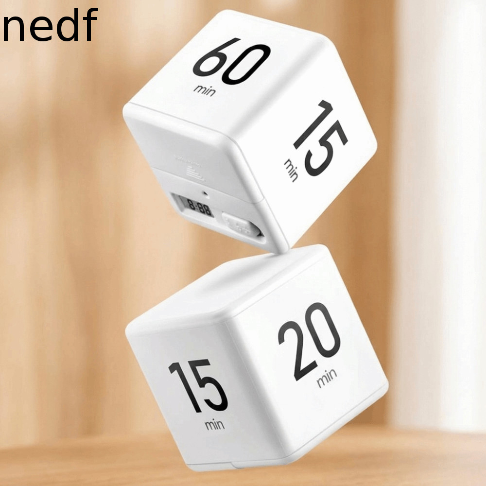 NEDFS Temporizador De Cozinha , Gerenciamento De Tempo 15/20/30/60 min Cube Timer , Contagem Regressiva Portátil Ajustáv