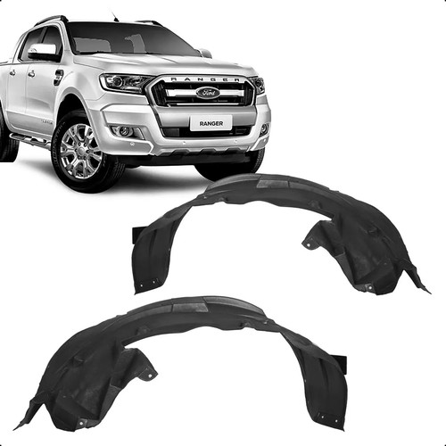 Parabarro Dianteiro Ford Ranger 2016 2017 2018 2019 2020 2021 2022 2023 protetor caixa roda lameiro