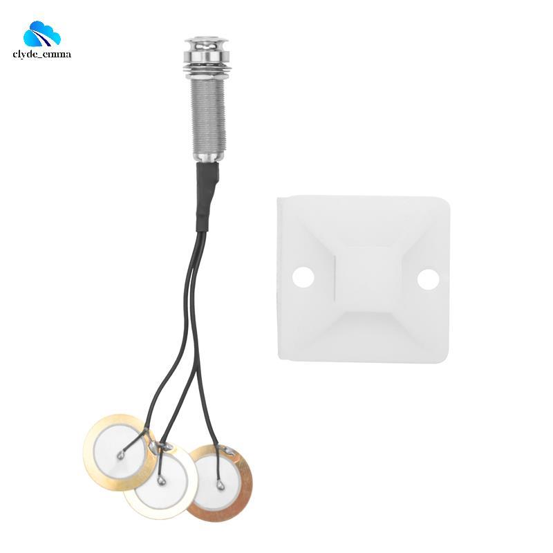 Captadores Transdutores De Microfone De Contato Piezo 3 Com Conector De Pino Final Para Kalimba