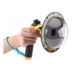 Dome 6 Pol Para Gopro Hero 8 Black Caixa Estanque Bastao Flutuante Gatilho Telesin ideal p/ mergulho