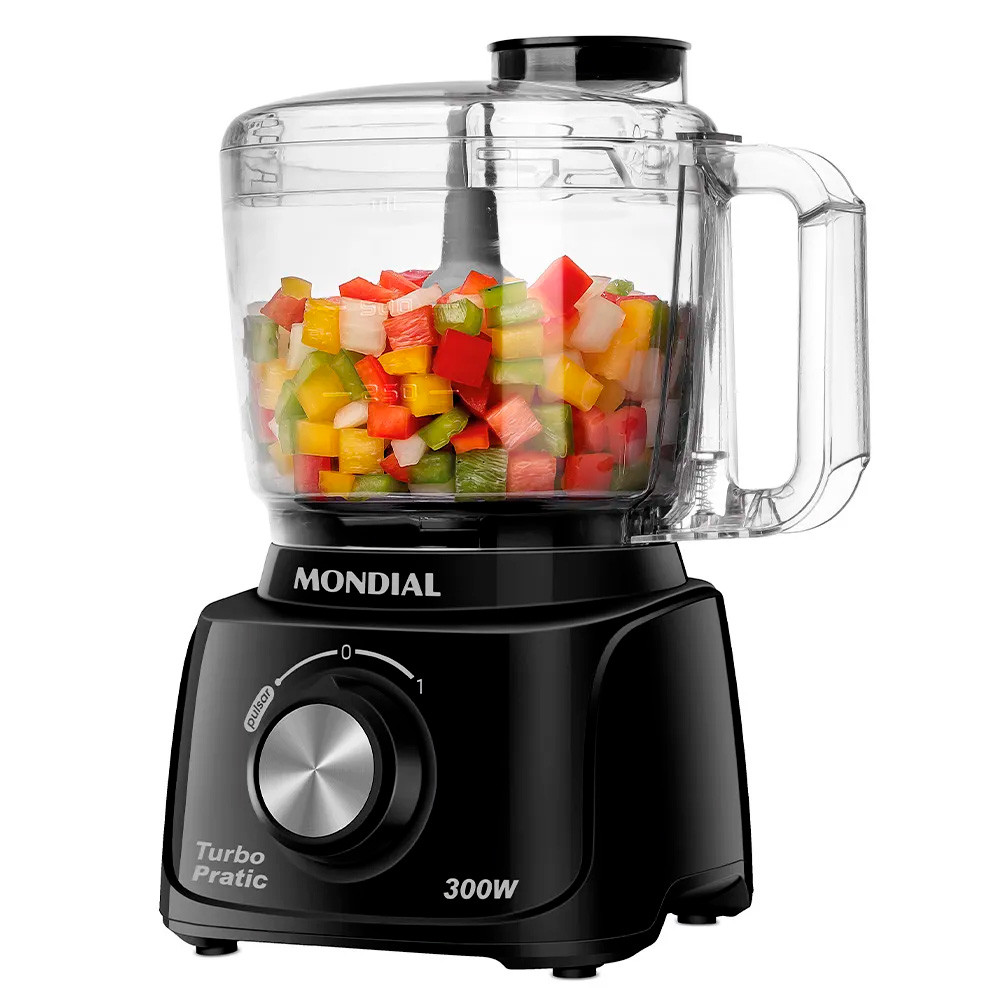 Mini Processador Mondial Turbo Pratic MP-16-B 300W 127v