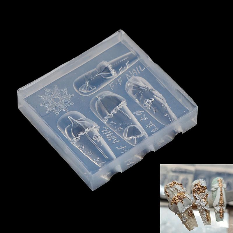 Decorador 1 Peça Molde De Silicone Para Unhas Desenho Animado Sonho Renda Guarda-Chuva 3d Joias Artísticas E Criativas