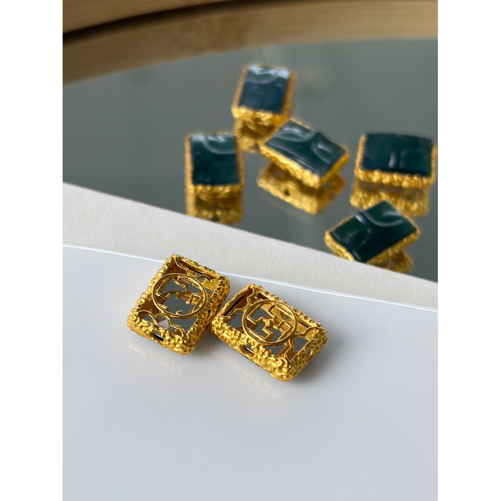 Jade incrustado meia face buda artesanal diy acessórios pulseira colar pingente acessórios moda All-Match T