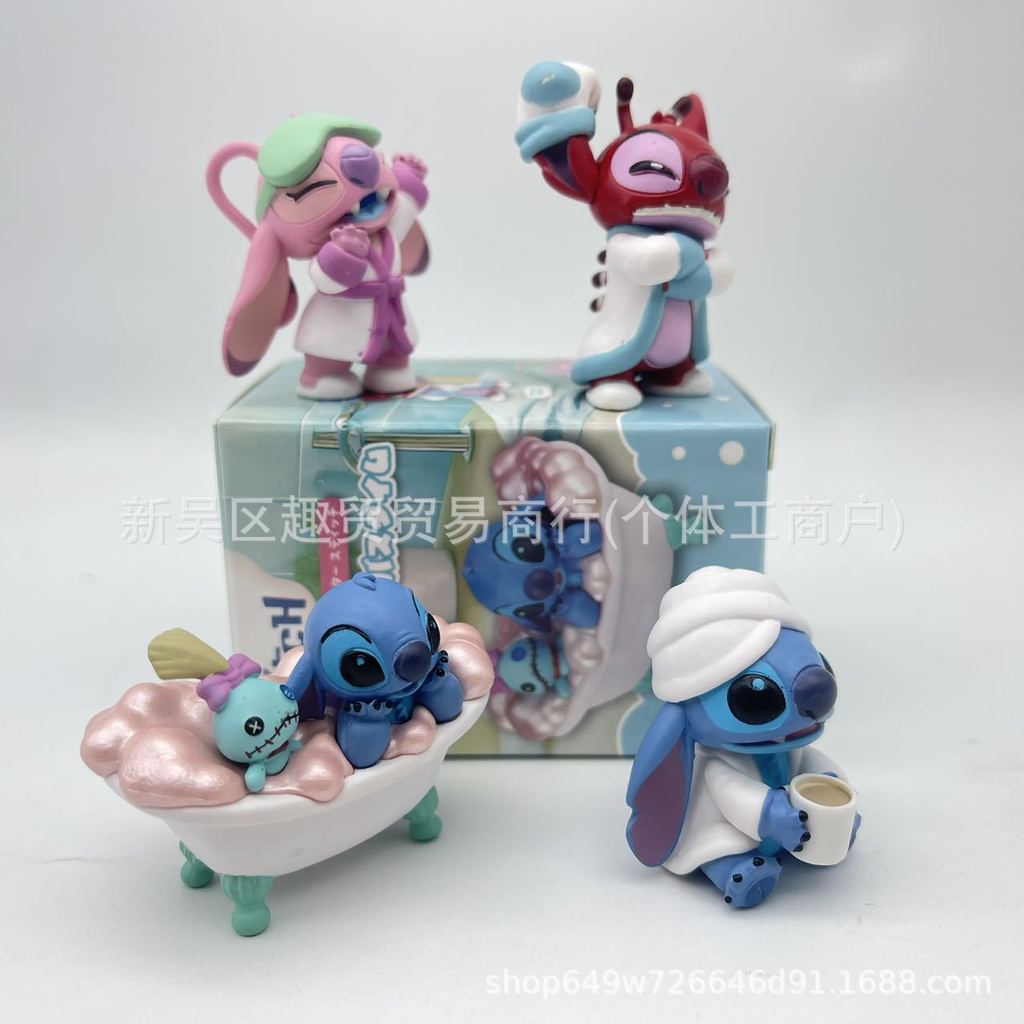 Novos brinquedos da moda em caixas surpresa: figuras, brinquedos, ornamentos e colecionáveis com tema de banho e lazer d