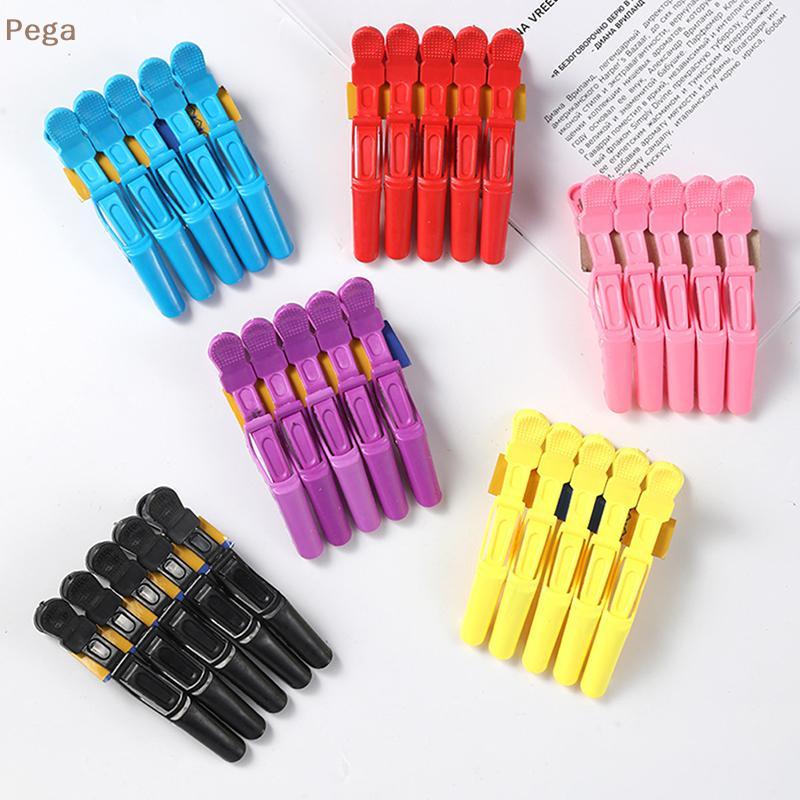 [Pega-t] 5 Pçs/Lote Grampo De Cabelo De Plástico Grampos De Cabeleireiro Seção De Garra Clipes De Jacaré Barbeiro Para S