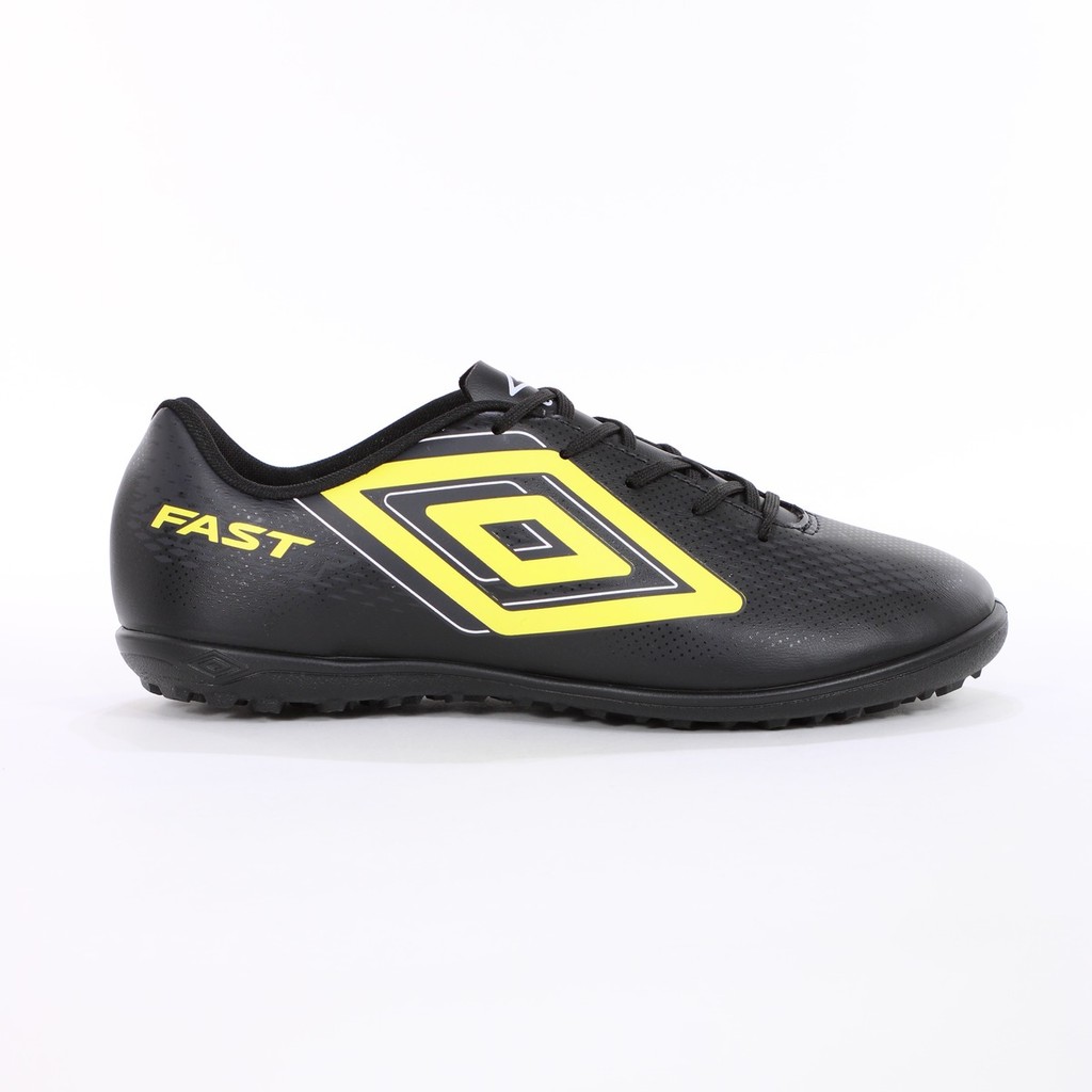 Chuteira Umbro Society Fast II Preto e Amarelo - Masculino · foto 2