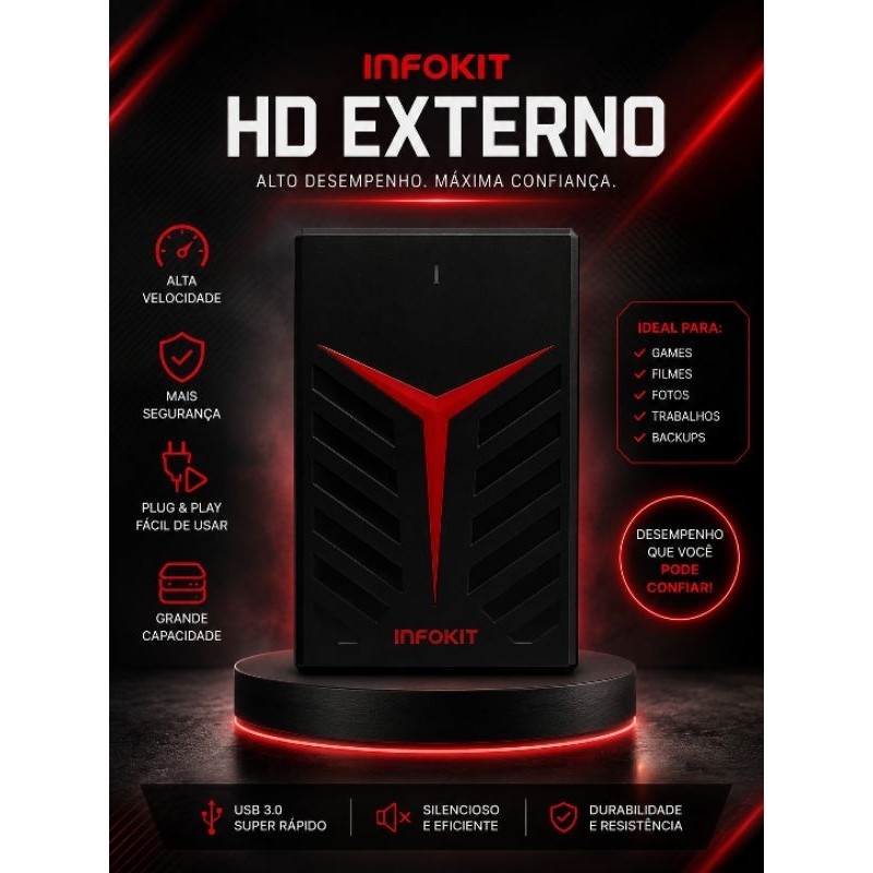 Hd externo 500 gb USB 3.0 p/ pc. notebook. ps4 , xbox one, etc