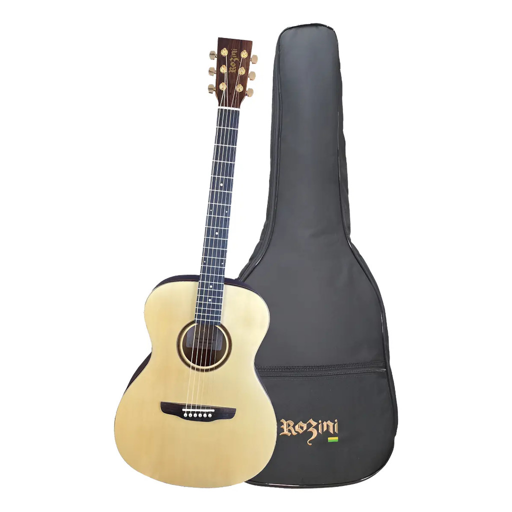 Violão Eletroacústico Rozini Premium Auditório RX220 AT.N.LP Ativo Com Bag