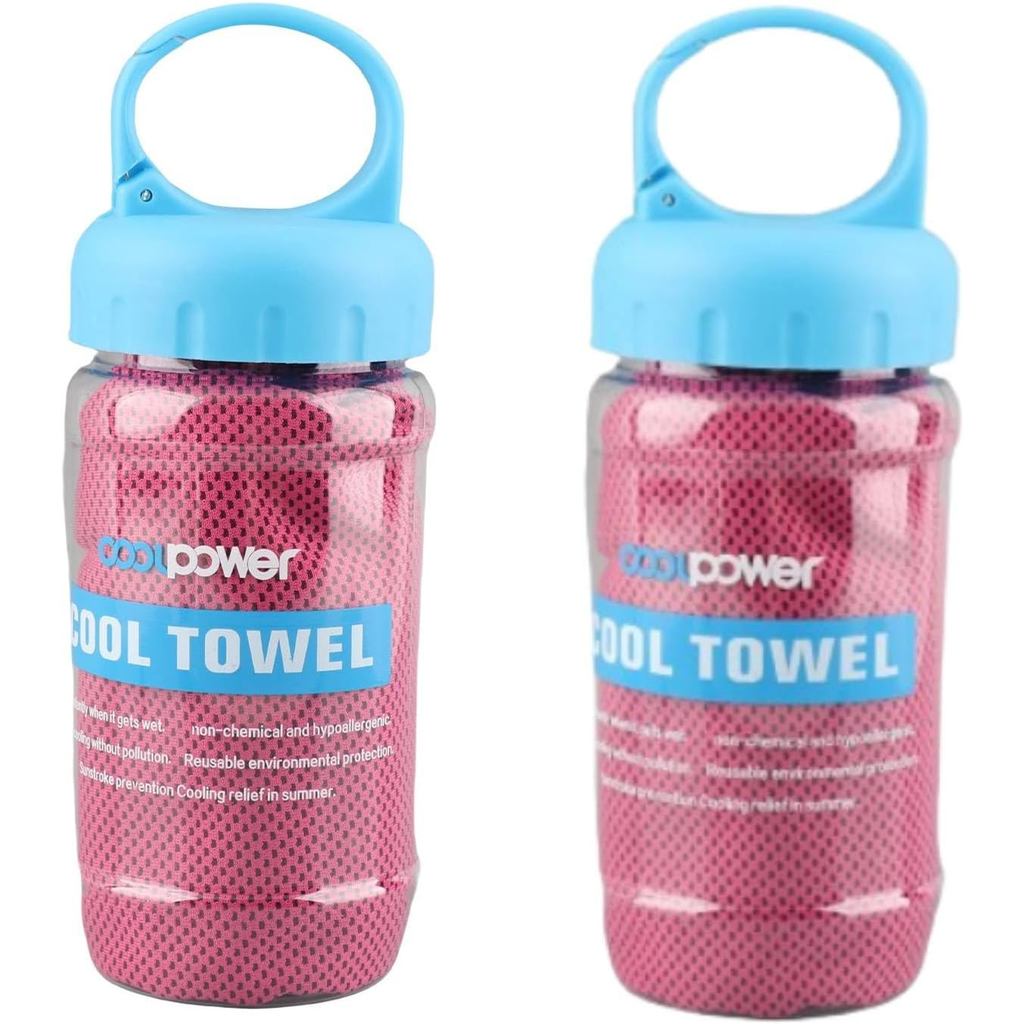 Cyrank 2 Toalhas Refrescantes, Toalha de Microfibra Gelada para Pescoço, Macia e Respirável para Entusiastas de Fitness,