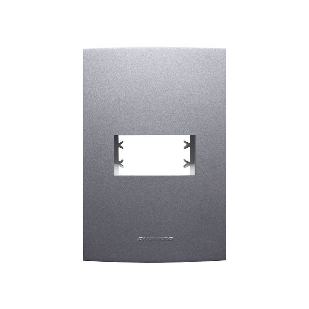 Placa 4X2 com Suporte Para 1 Módulo Inova Pro Class Alumbra Grafite