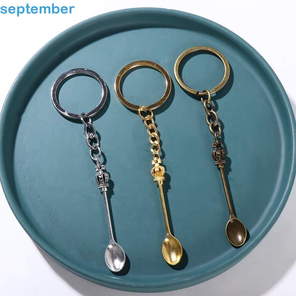 Setembrob Colher Chaveiro Cozinha Coroa Moda Jóias Pingente Artesanal Artesanato Ornamentos Metal