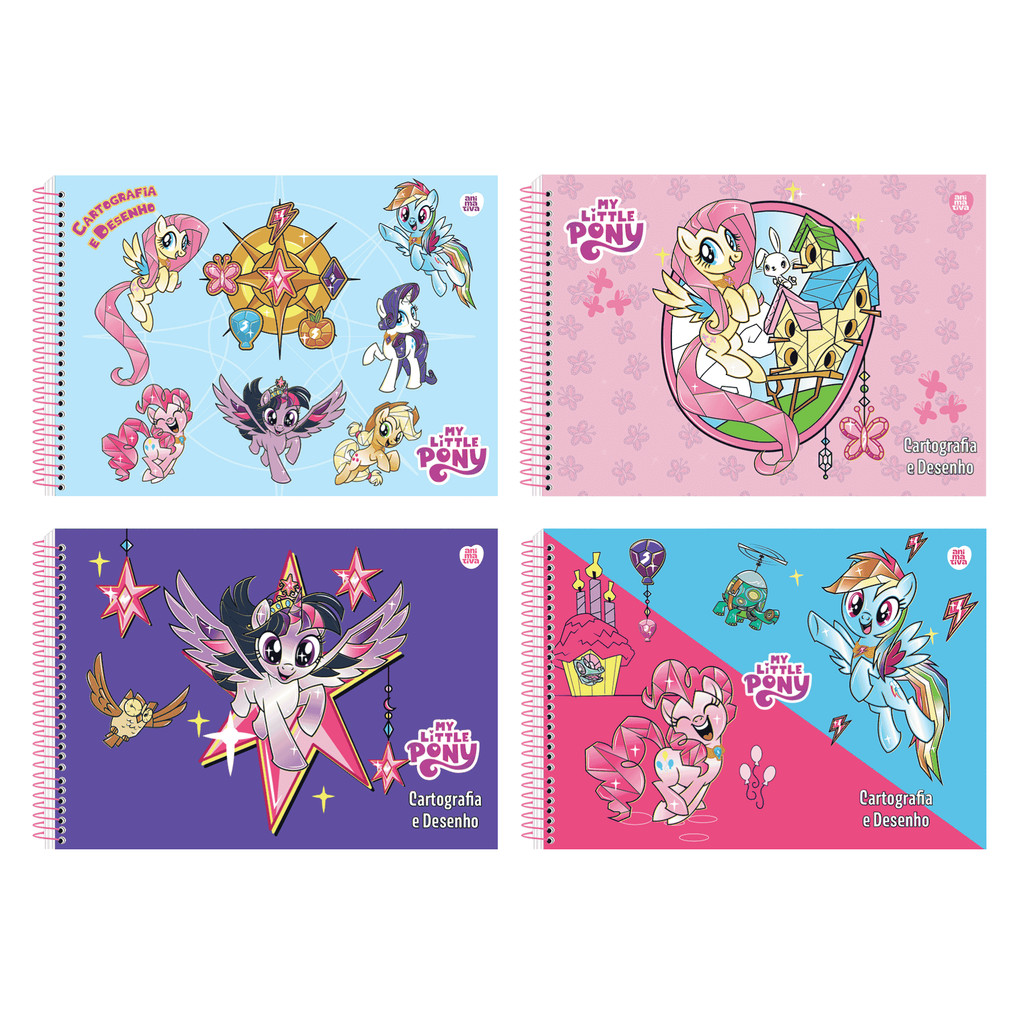 Caderno de Desenho My Little Pony 60 Folhas Animativa
