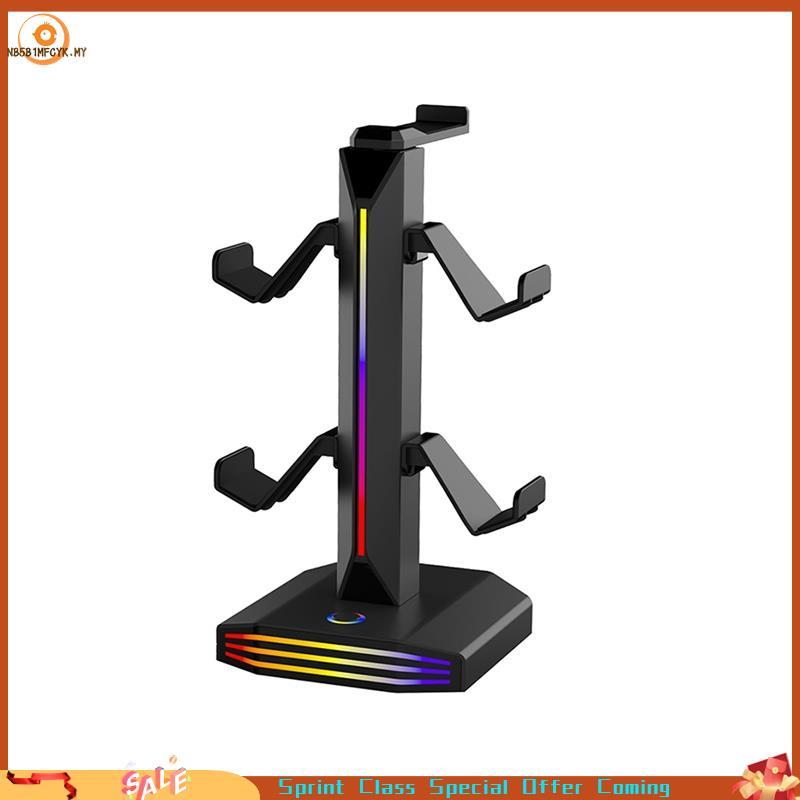 [Best seller] Para PC Mesa Gaming Headset Holder Controlador Suporte RGB Rack De Fone De Ouvido Console Gamer Configuraç
