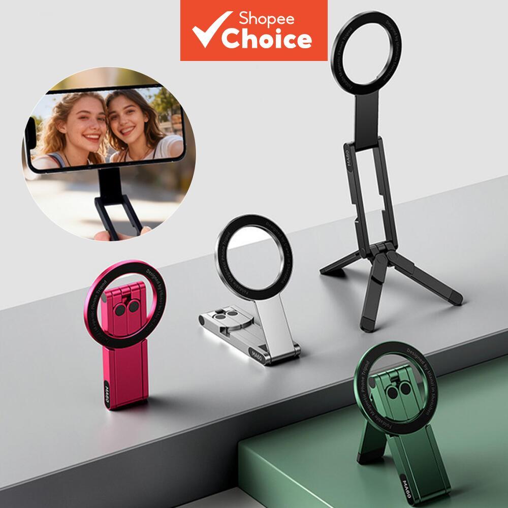 Suportes Para Telefone Mini Tripé Dobrável Suporte Magnético Selfie Stick Smartphone