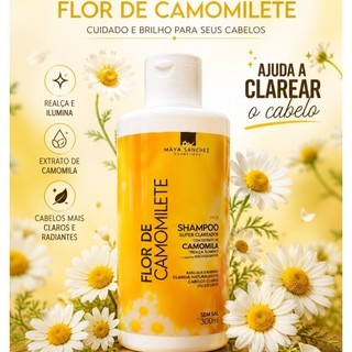 Shampoo Super Clareador  Extrato de Camomila Maya Cosméticos 300ML