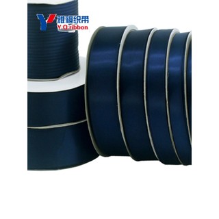 Fita azul escuro fita azul marinho acessórios de cabelo High-End artesanato embalagem fita mão corda dupla fac