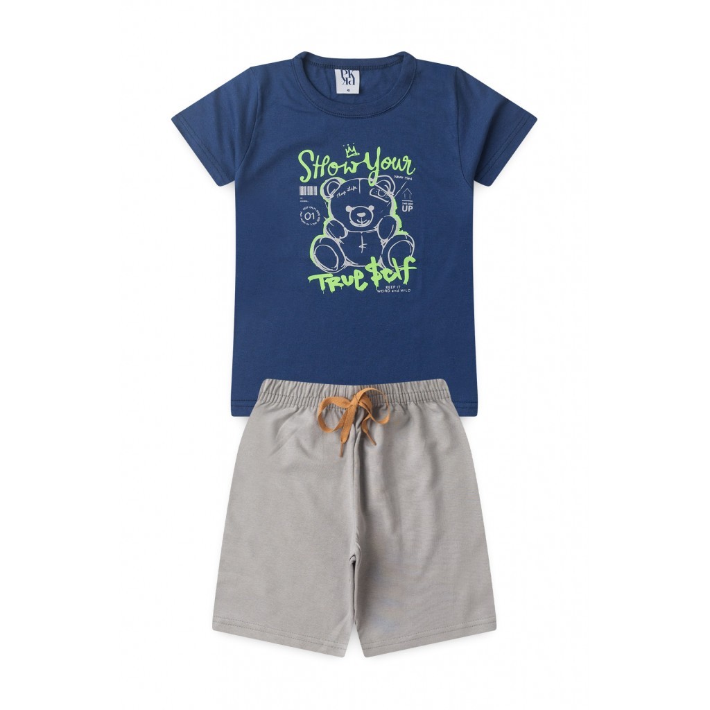 Conjunto Infantil Masculino Estilo Do Teddy em Oferta na Shopee