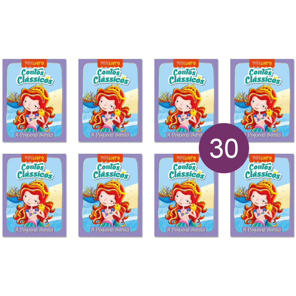 Kit 30 Livrinhos A Pequena Sereia Lembrancinha De Festa Sacolinha Aniversário Surpresa em Oferta na Shopee