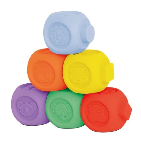 Cubo Vinil Didático Tchuco Baby 6 Peças  Brinquedo Infantil - Samba Toys - em Oferta na Shopee