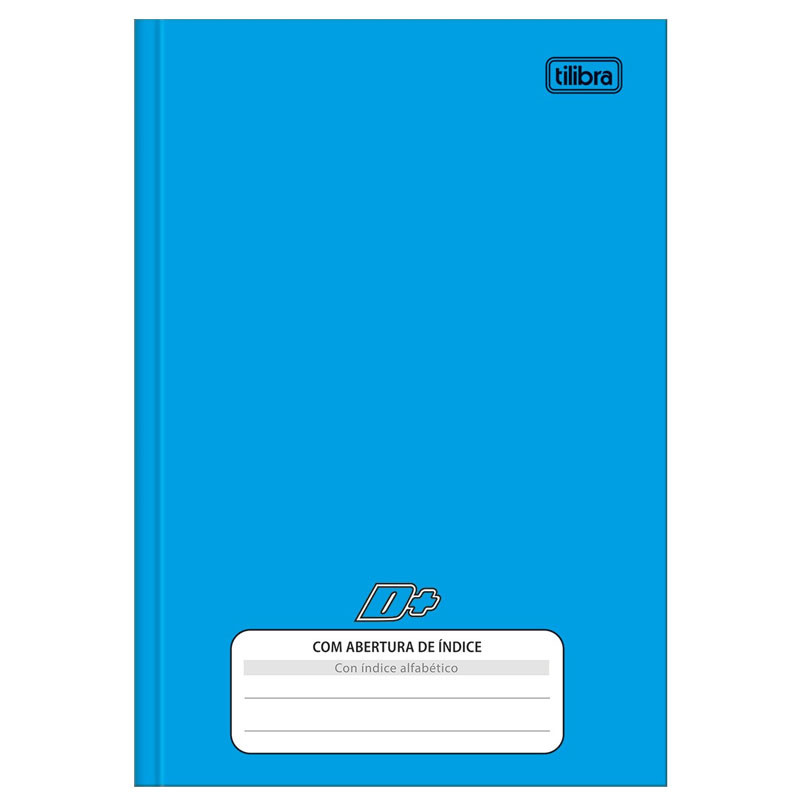Caderno brochura capa dura 1/4 com índice 96 folhas D Mais Tilibra