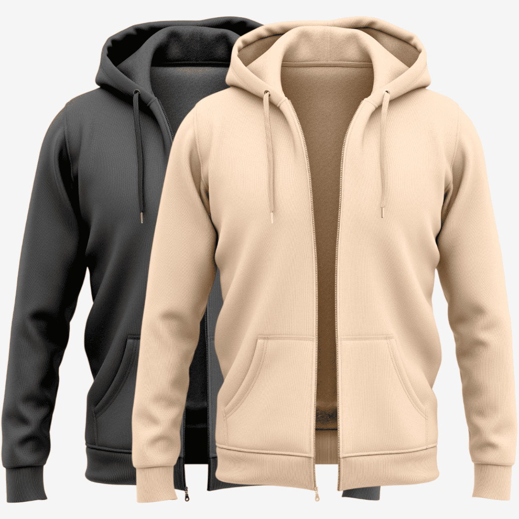 Kit 2 Moletons Ziper Adulto Casal Bolso Blusa De Frio Canguru Capuz Nixx Store