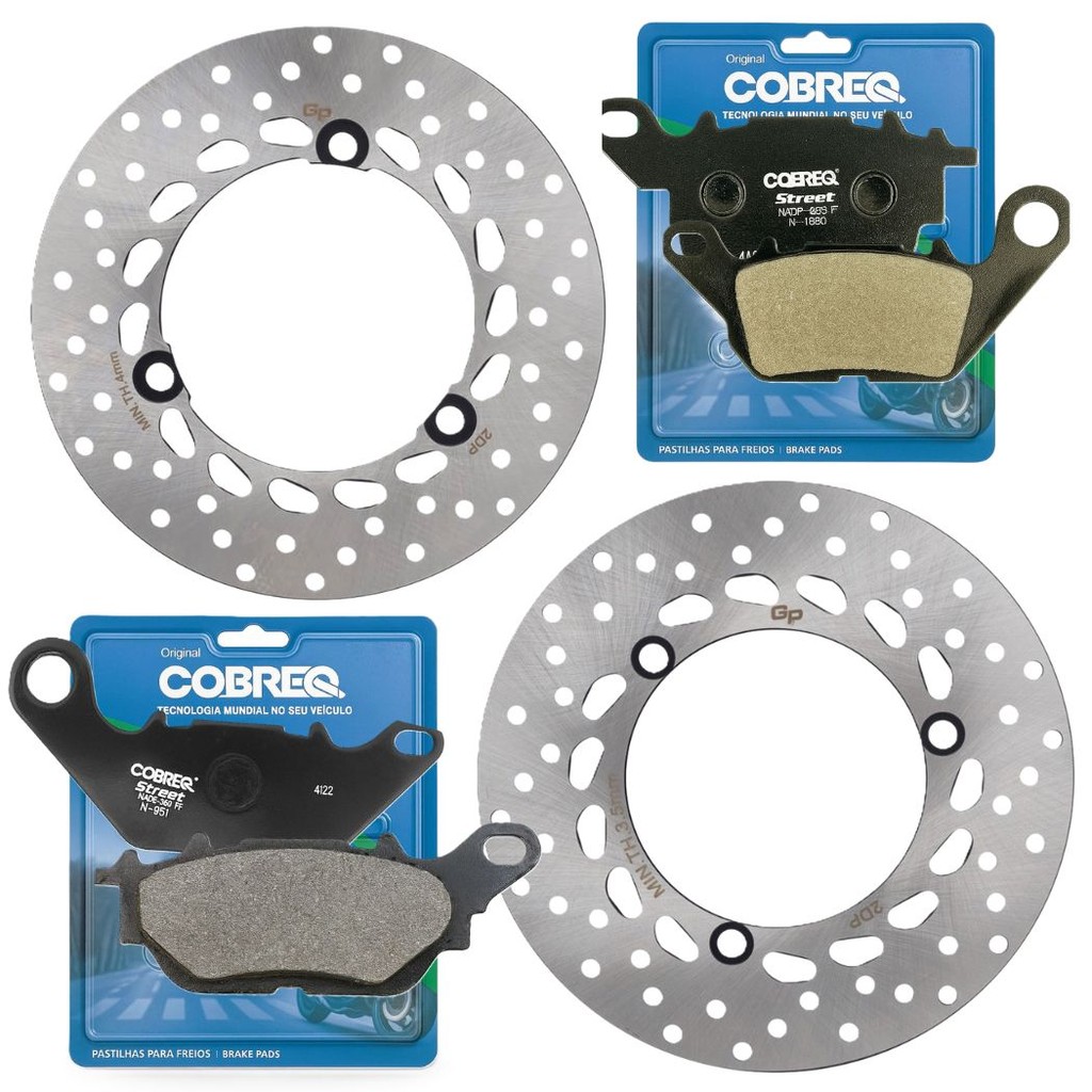Kit Discos de Freio Nmax 160 Abs 2017-2025 + Pastilhas Cobreq em Oferta na Shopee