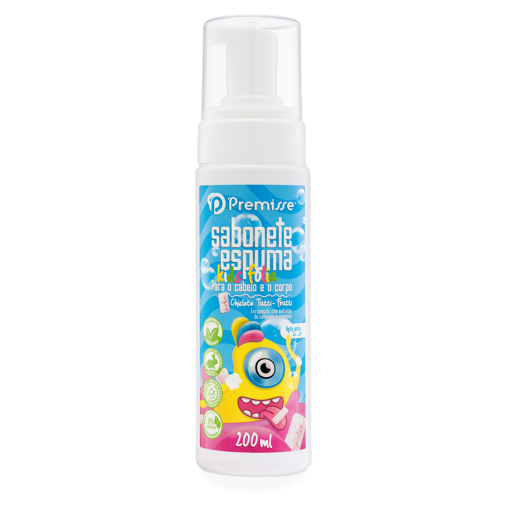 Sabonete Espuma Kids Chiclete Tutti-Frutti 200ml - Premisse