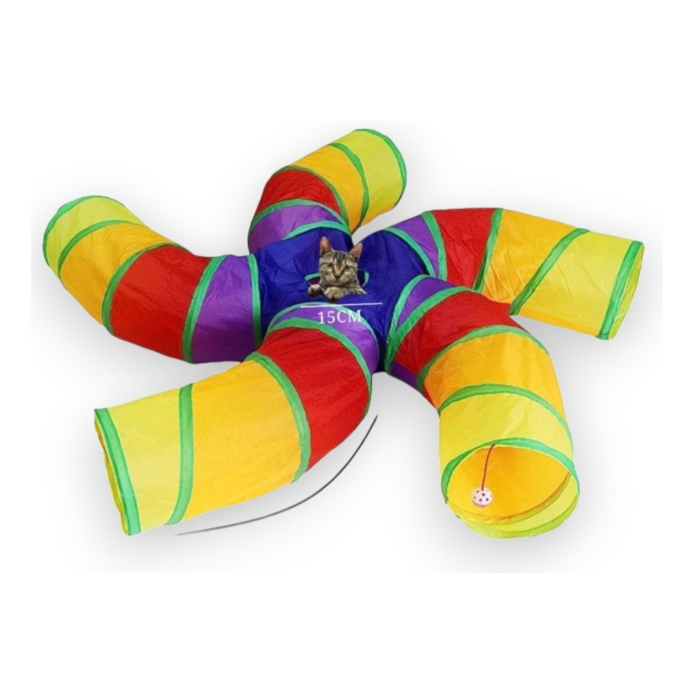 Túnel Para Cães E Gatos Pet Labirinto Com 5 Saídas Dobrável em Oferta na Shopee