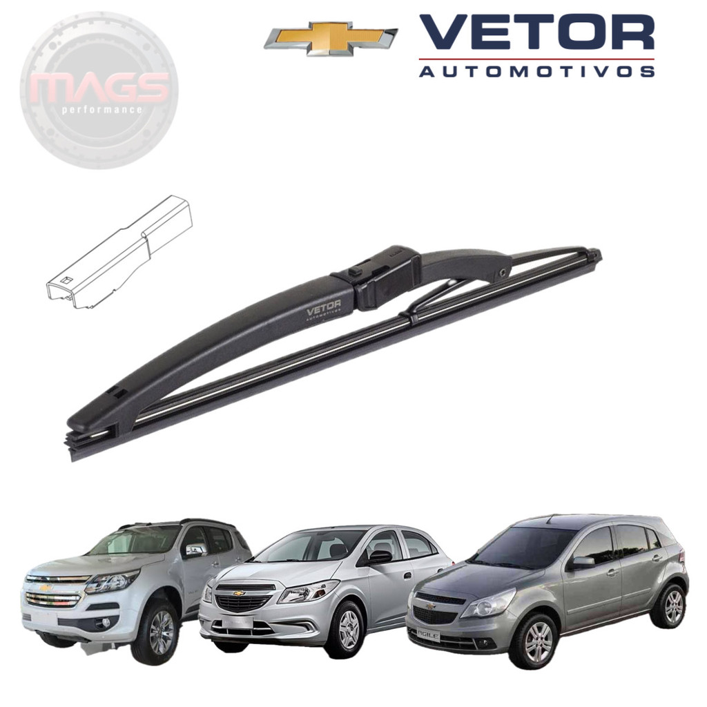 Palheta Traseira Onix (2013/2017) / Agile / Trailblazer (2012/2018) Limpador Original Vetor