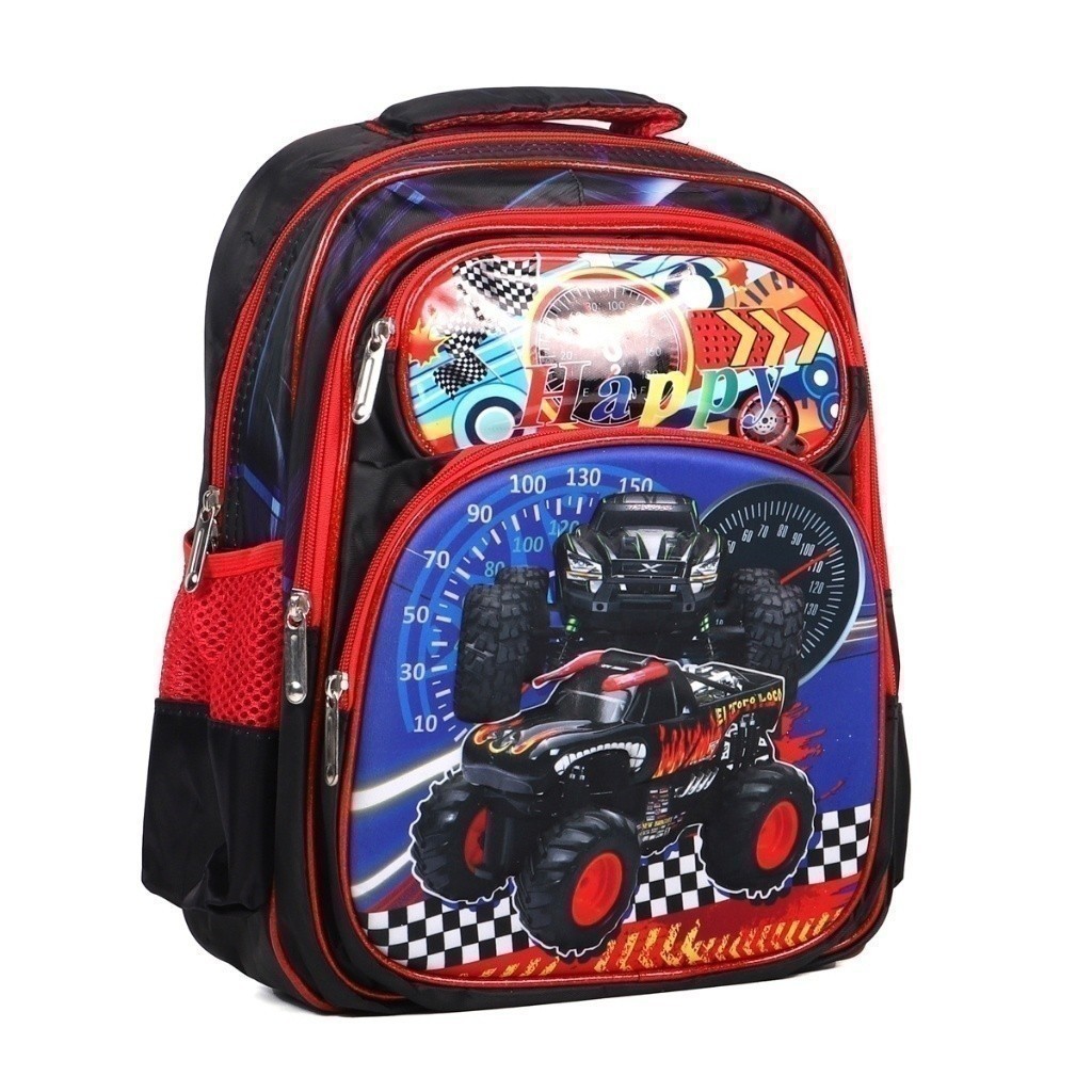 Mochila Infantil Menino e Menina Detalhes 3D 4 compartimentos JORGE