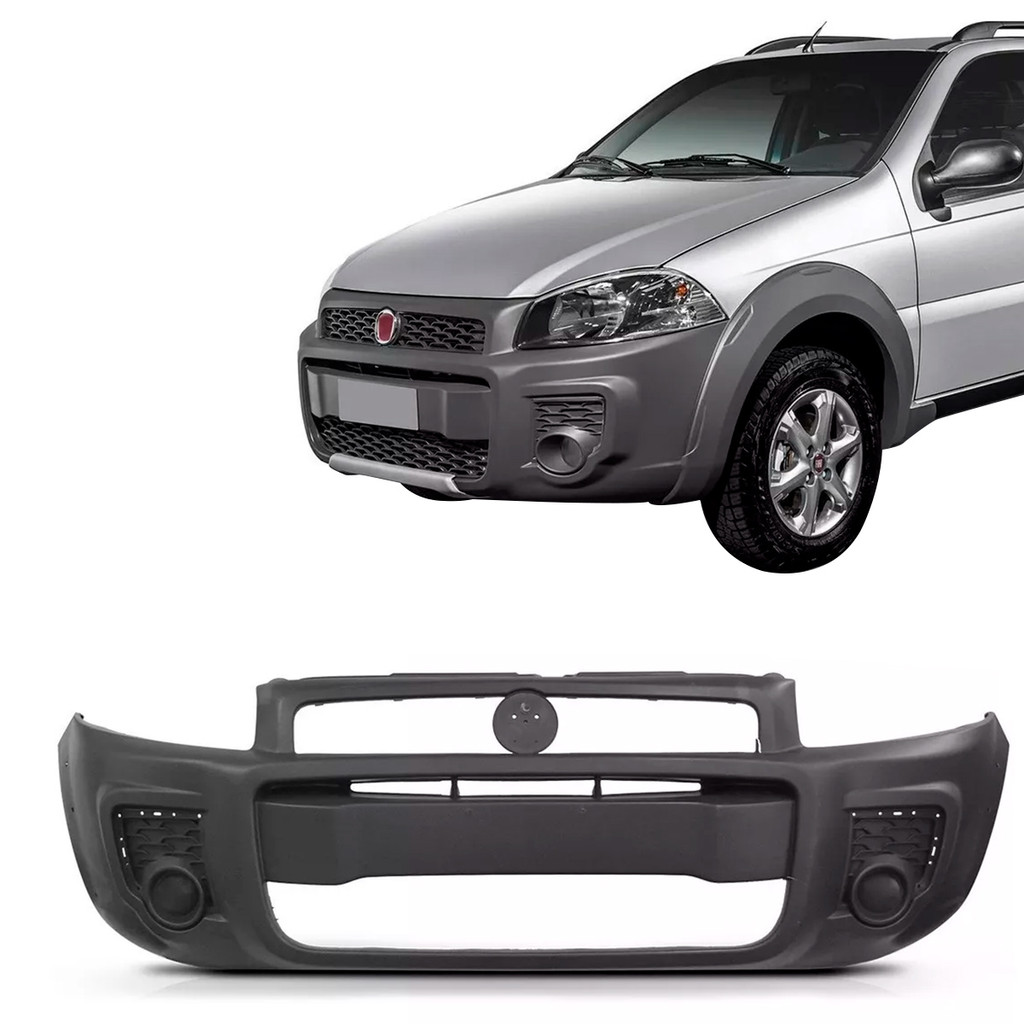 Parachoque Dianteiro Strada Working 2014 2015 2016 Texturizado Sem Furo em Oferta na Shopee