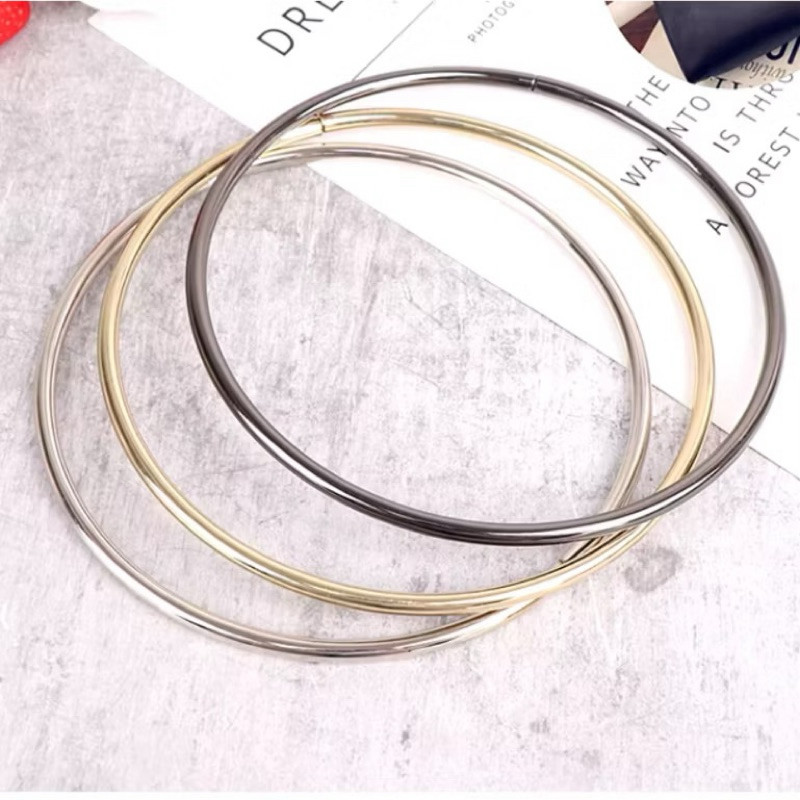 Alça de metal redonda pra bolsa 10cm e 12cm 1 par em Oferta na Shopee