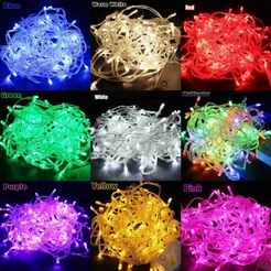 Pisca Pisca Natal Cordão 100 Leds 9m 8 Funções Varias Cores 110v E 220V ANJIN.B