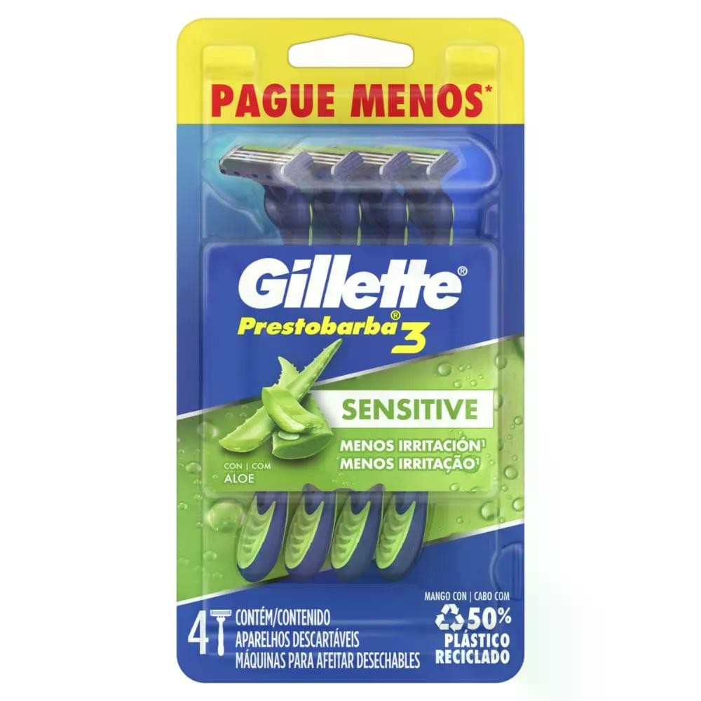 Aparelho Gillette Prestobarba 3 Sense Care Leve 4 Pague 3Un em Oferta na Shopee