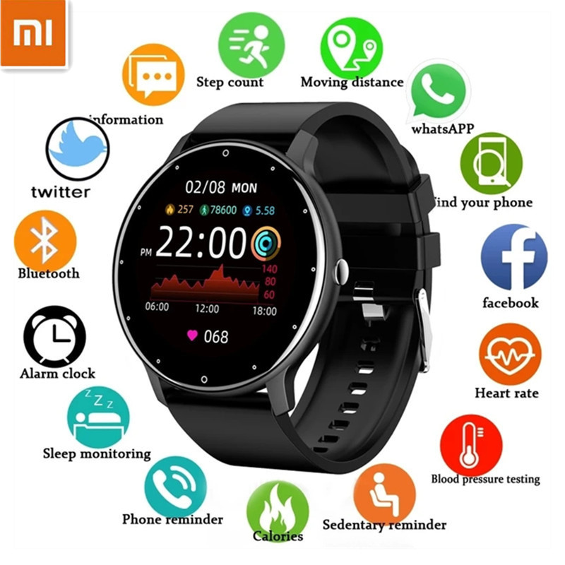 Relógio Inteligente Esporte Fitness Frequência Cardíaca Dwaterproof Água BT Chamado SmartWatch Masculino