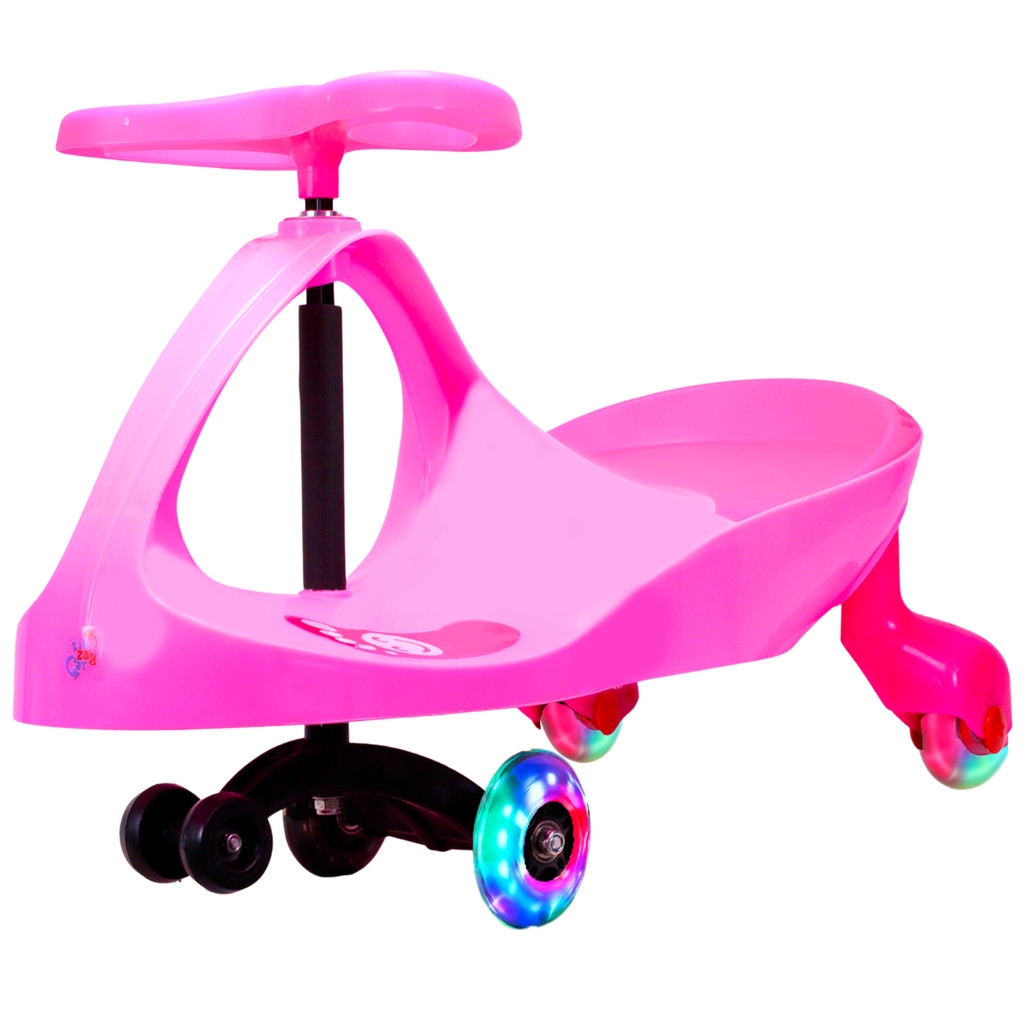 Carrinho Rolimã Zig Zag Car Rosa e Preto 360 Roda Led Infantil - Castela em Oferta na Shopee