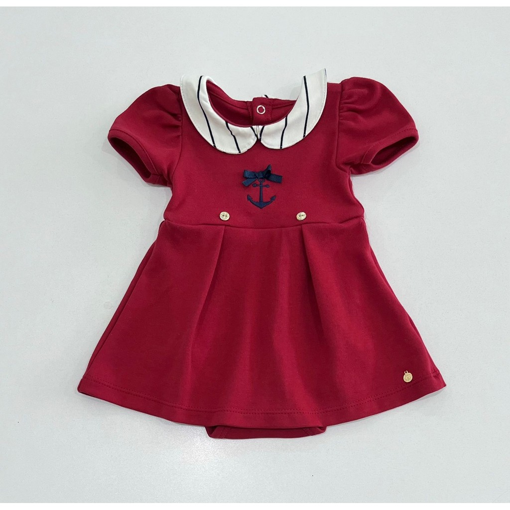 Vestido com Body Grow Up Vermelho Âncora