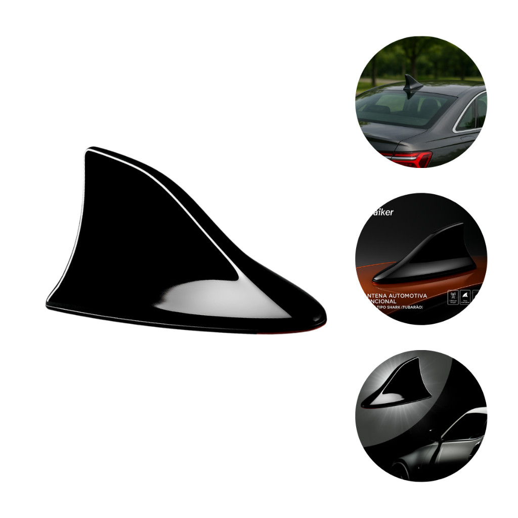 Antena Tubarão Shark Aiker Universal Carro Am/fm Estilo Luxo Estilo
