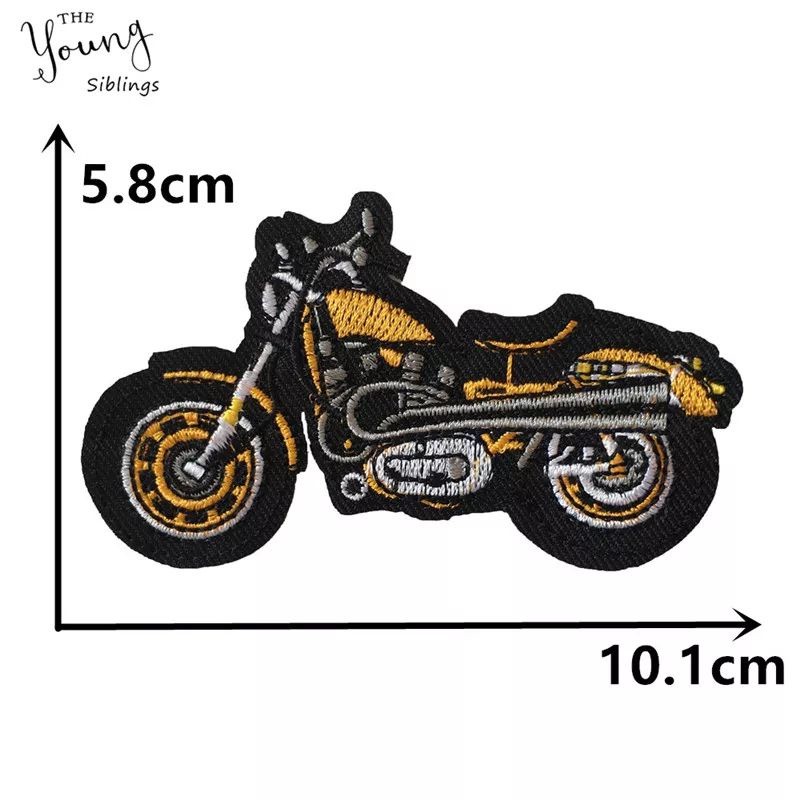 kit 5 Adesivo de Roupa Aplique Patch Bordado Termocolante Moto  Motocicleta