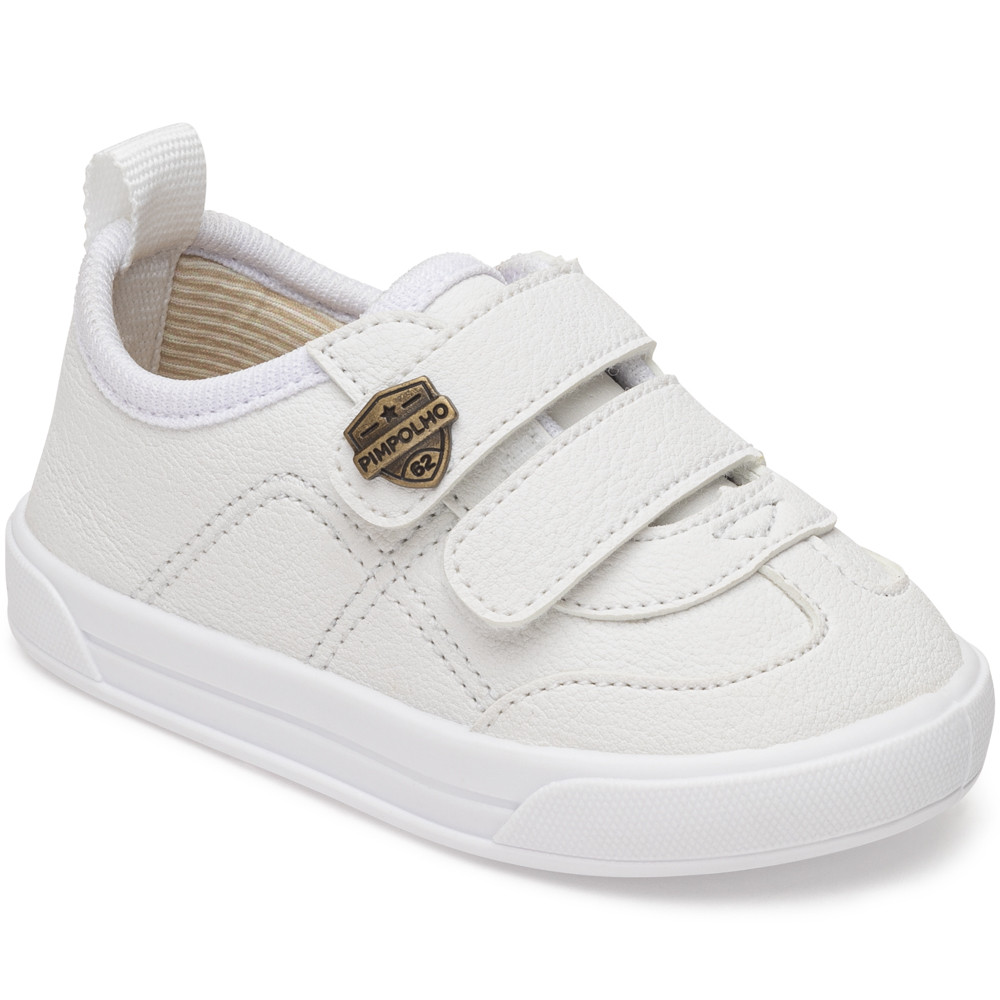 Tenis Infantil Bebe Street Branco Sem Cadarço Pimpolho