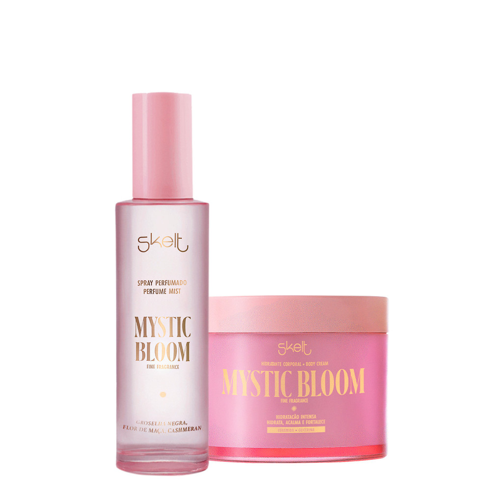 Kit Skelt Mystic Bloom Hidratante Perfume Mist (2 produtos)