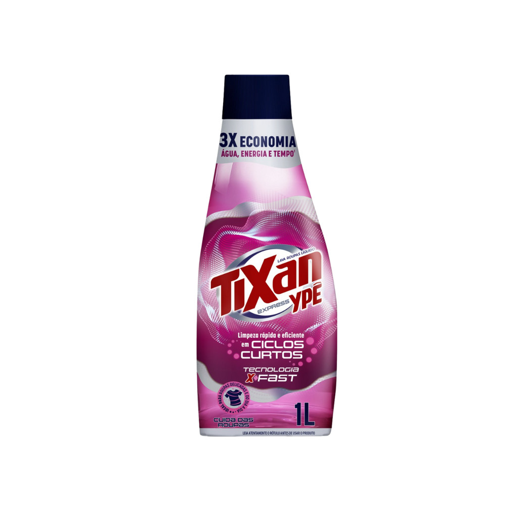 Lava Roupas Líquido Express Cuida das Roupas 1L Tixan Ypê em Oferta na Shopee
