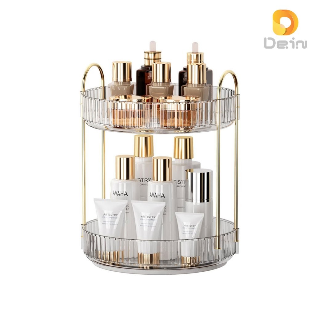 Organizador de Maquiagem Giratório  para Suporte Multiuso Cosméticos e Perfumes