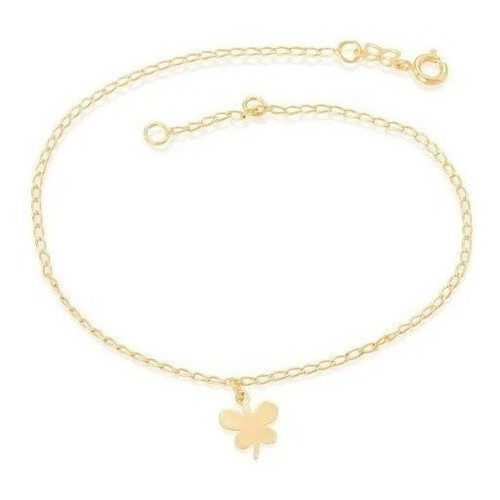 Tornozeleira Rommanel Com Berloque De Borboleta 25cm 550611 em Oferta na Shopee